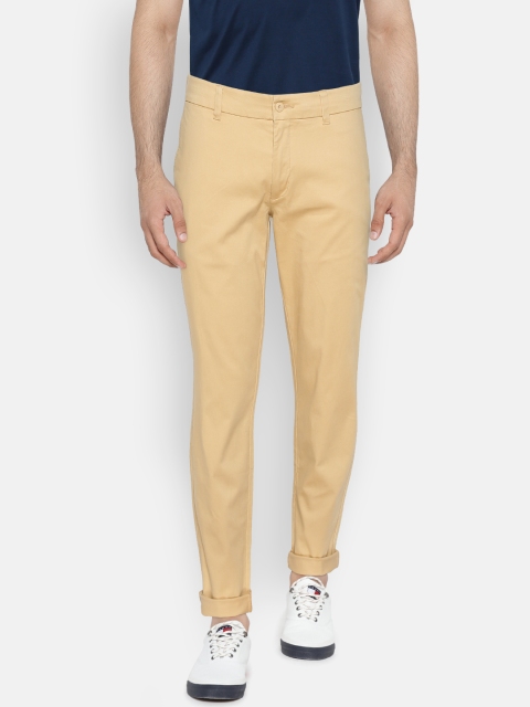 

Ruggers Men Khaki Modern Tapered Fit Solid Chinos