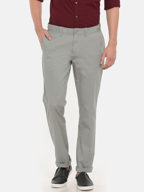 

Ruggers Men Grey Tapered Fit Solid Regular Trousers
