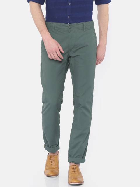 

Cherokee Men Grey Regular Fit Solid Regular Trousers