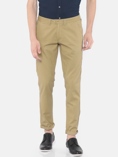 

Cherokee Men Khaki Regular Fit Solid Regular Trousers