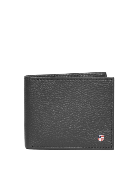 

U.S. Polo Assn. Men Black Leather Solid Two Fold Wallet