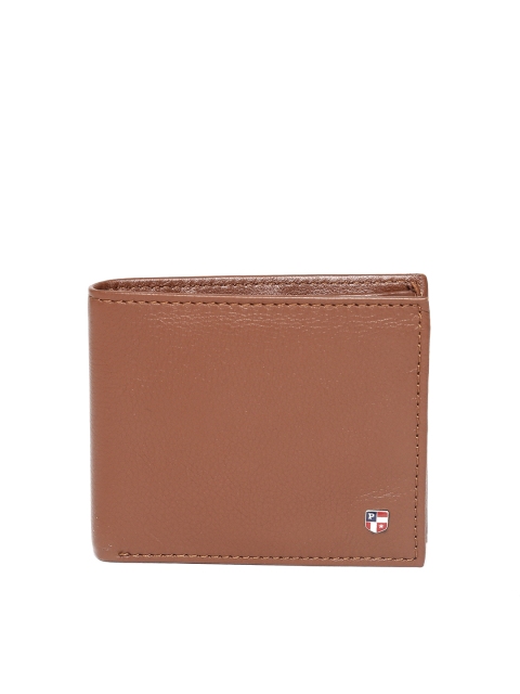 

U.S. Polo Assn. Men Brown Leather Solid Two Fold Wallet