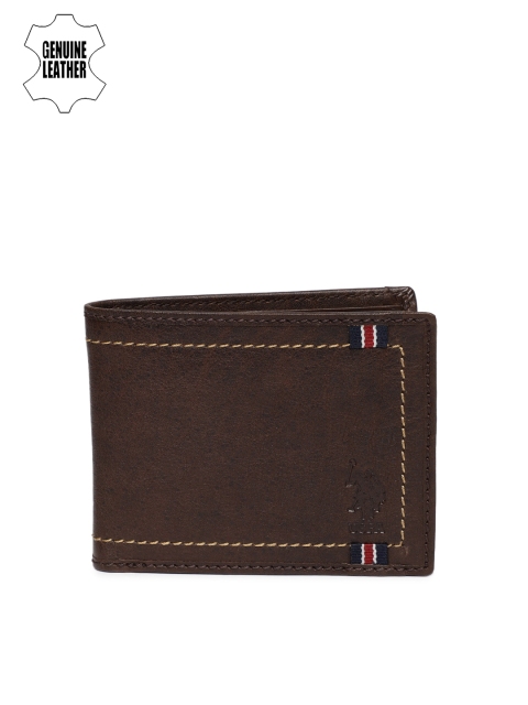 

U.S. Polo Assn. Men Brown Solid Two Fold Wallet