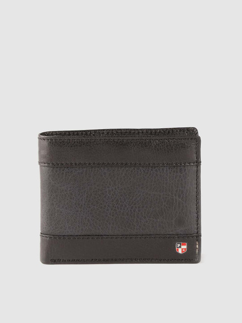 

U.S. Polo Assn. Men Black Solid Leather Two Fold Wallet