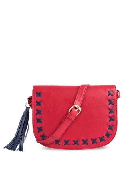 

Chumbak Red & Black Solid Sling Bag
