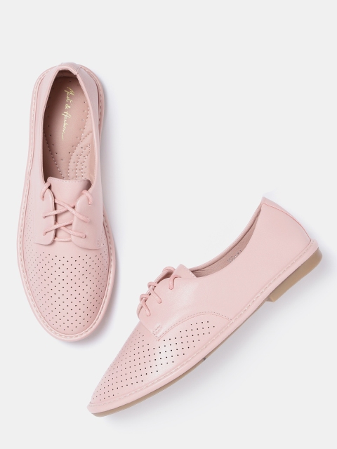 

Mast & Harbour Women Pink Perforated Derbys