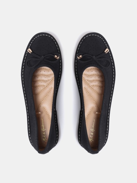 

Mast & Harbour Women Black Solid Ballerinas