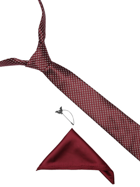 

Alvaro Castagnino Men Maroon & White Accessory Gift Set