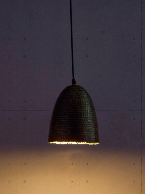 

Fos Lighting Copper-Toned Textured Hanging Light