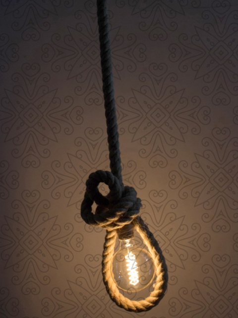 

Fos Lighting Beige Textured Hanging Ceiling Lamp