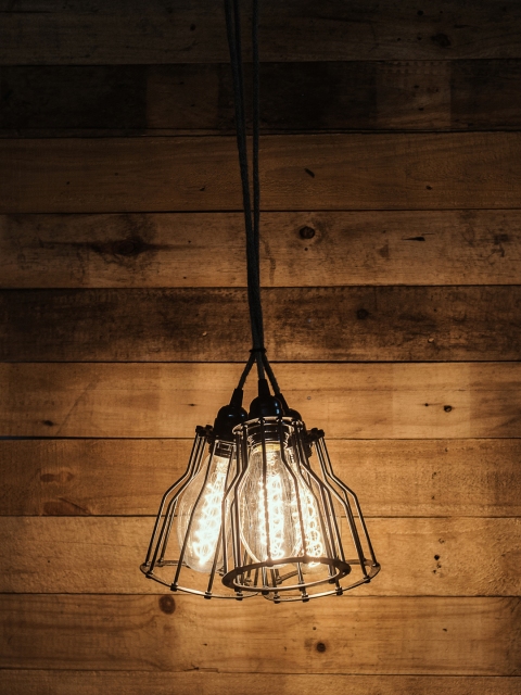 

Fos Lighting Black Industrial Cage Rustic Triple Hanging Pendant Lamp