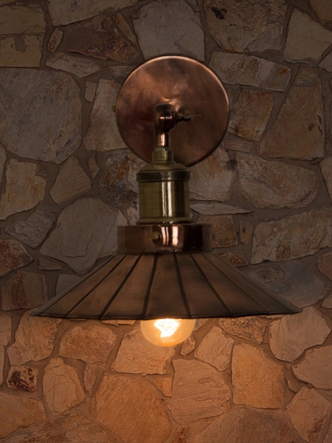 

Fos Lighting Copper-Toned Umbrella Wall Lamp