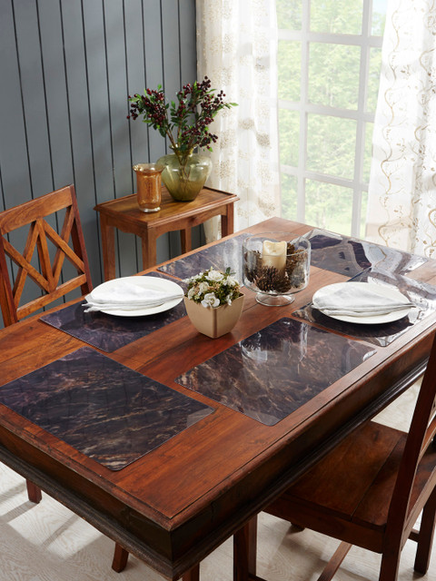 

OBSESSIONS Brown & Black Set of 6 Table Mats