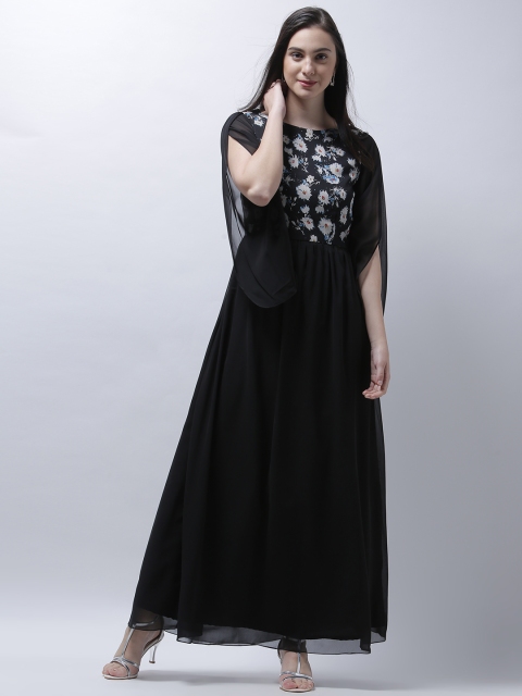 

Athena Women Black Printed Maxi Dress