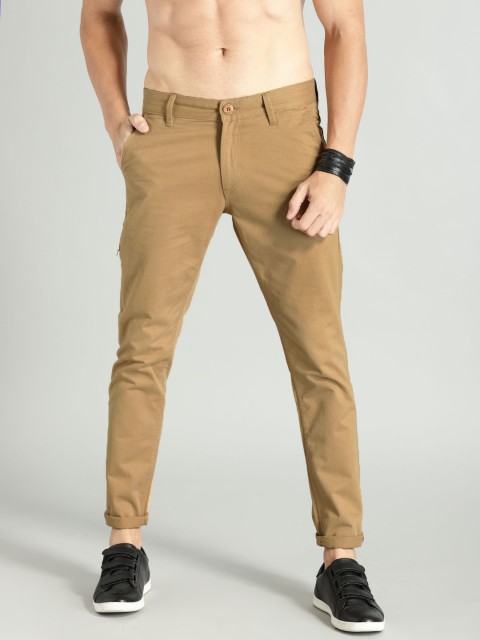 

Roadster Men Khaki Regular Fit Solid Chinos