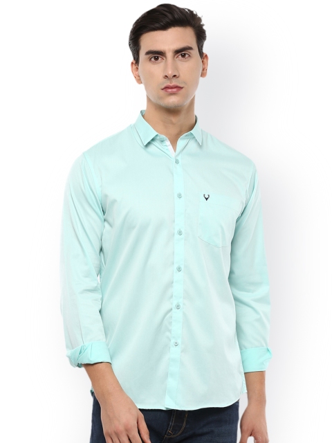 

Allen Solly Men Green Custom Slim Fit Solid Casual Shirt