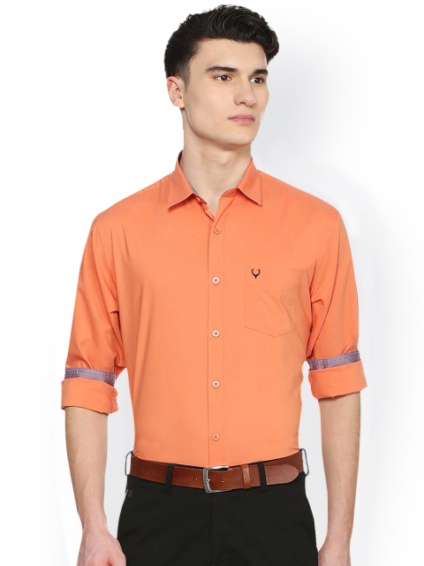 

Allen Solly Men Orange Custom Slim Fit Solid Casual Shirt
