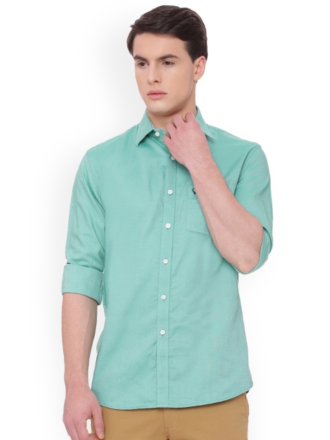

Allen Solly Men Green Custom Slim Fit Solid Casual Shirt