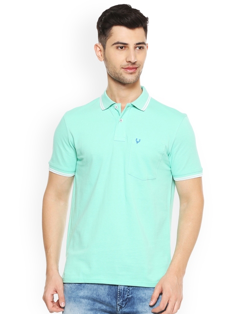

Allen Solly Men Blue Solid Polo Collar T-shirt