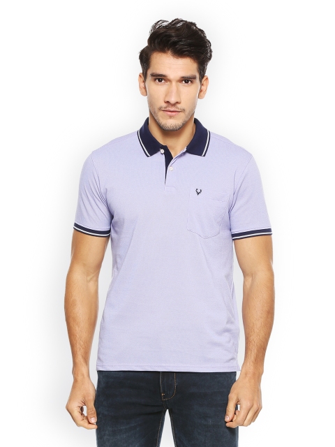 

Allen Solly Men Purple Solid Polo Collar T-shirt