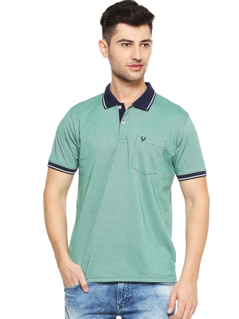 

Allen Solly Men Green Solid Round Neck T-shirt