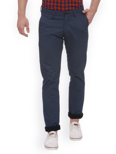 

Allen Solly Men Blue Slim Fit Solid Regular Trousers