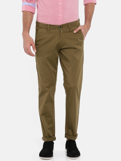 

Allen Solly Men Brown Smart Slim Fit Solid Chinos
