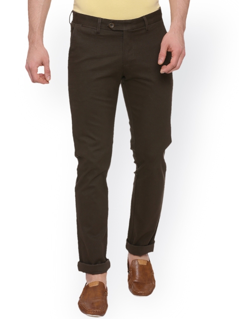 

Allen Solly Men Brown Slim Fit Solid Regular Trousers