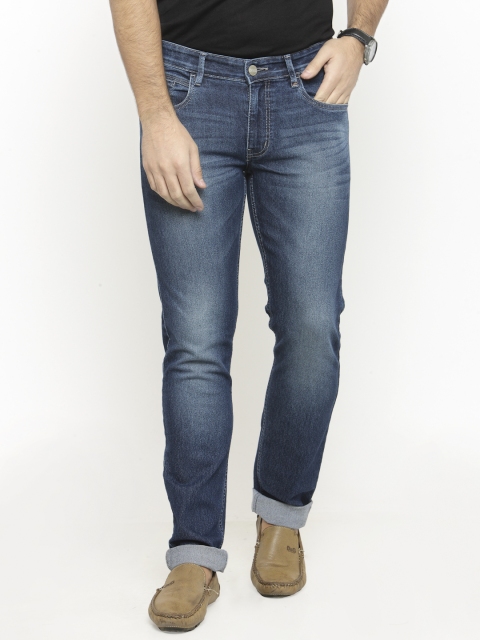 

Numero Uno Men Navy Morice Slim Fit Low-Rise Clean Look Stretchable Jeans, Navy blue