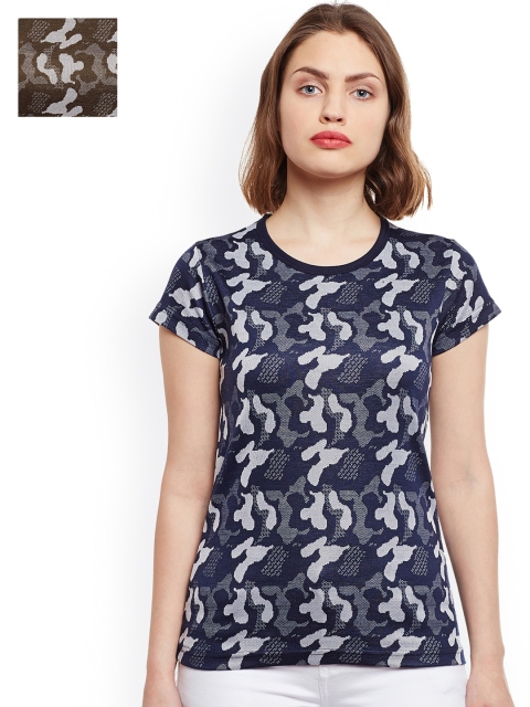 

VIMAL JONNEY Women Pack of 2 T-shirts, Navy blue
