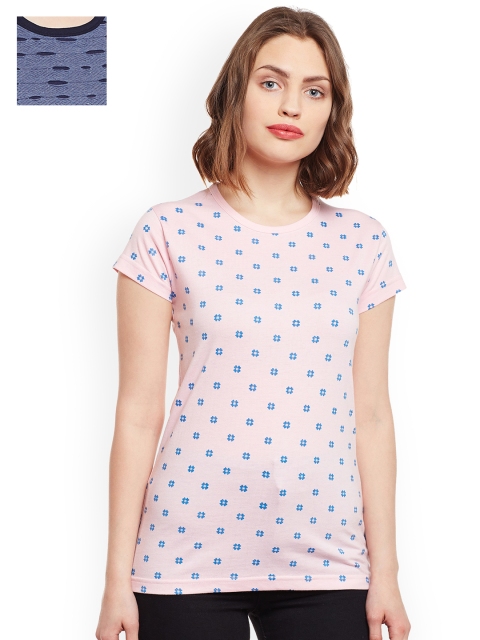 

VIMAL JONNEY Women Set of 2 T-shirts, Blue