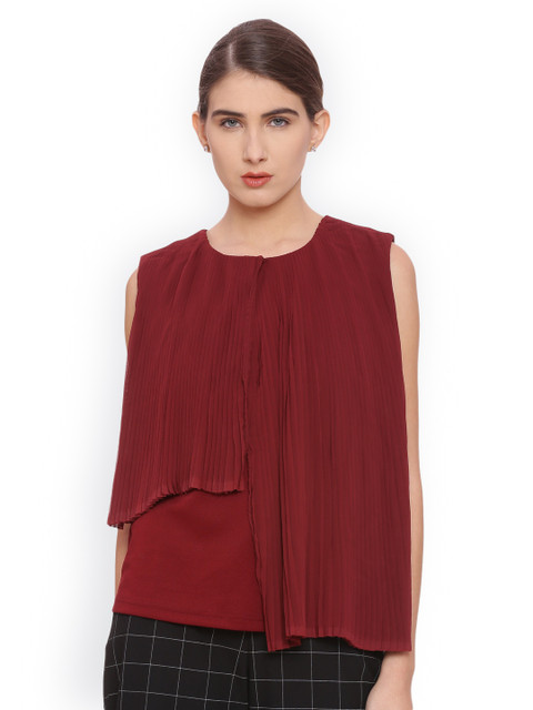 

Van Heusen Woman Women Red Solid Top