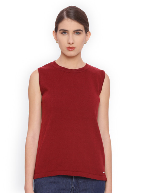 

Van Heusen Woman Women Red Solid Top