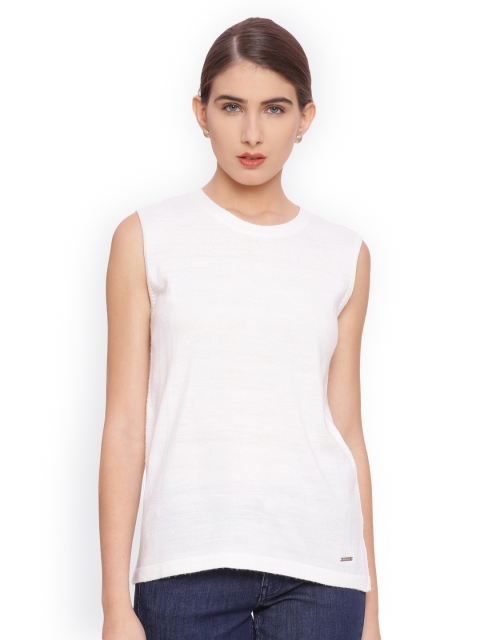 

Van Heusen Woman Women White Solid Top