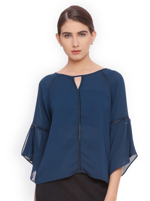 

Van Heusen Woman Women Blue Solid Top