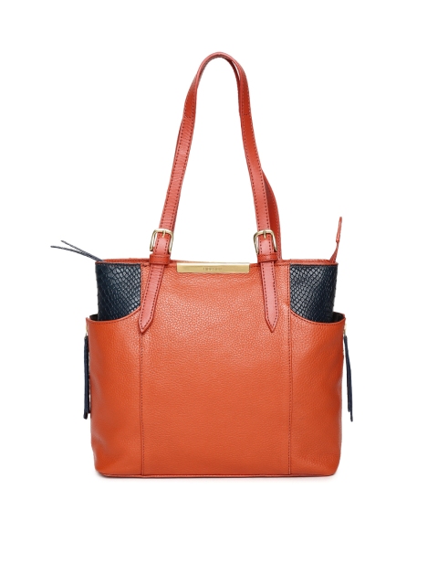 

Hidesign Orange & Black Solid Shoulder Bag