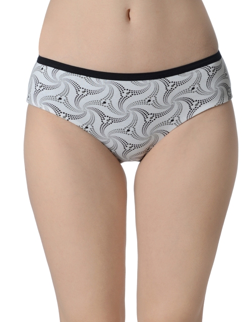 

Da Intimo Women Printed Reversible Briefs DIU242, White