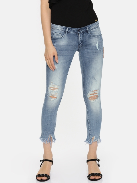 

Deal Jeans Women Blue Skinny Fit Mid-Rise Mildly Distressed Stretchable Jeans