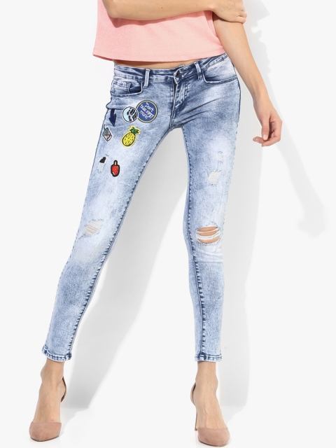 

Deal Jeans Women Blue Skinny Fit Mid-Rise Mildly Distressed Stretchable Jeans