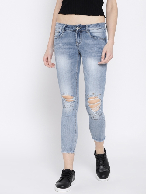 

Deal Jeans Women Blue Skinny Fit Mid-Rise Mildly Distressed Jeans