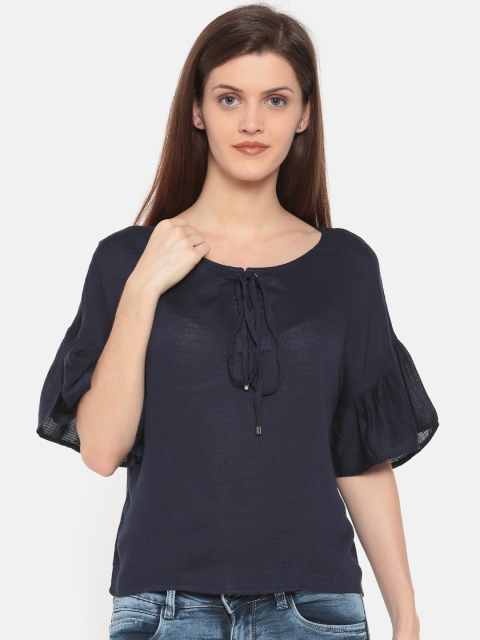 

Deal Jeans Women Navy Solid Top, Navy blue