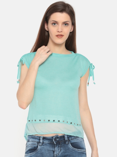 

Deal Jeans Women Sea Green Studded Top