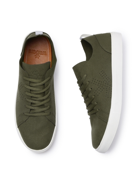 

WROGN Men Olive Green Sneakers