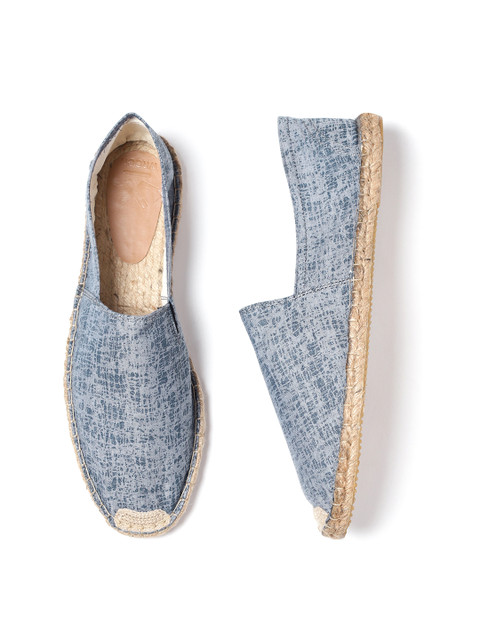 

WROGN Men Blue Printed Denim Espadrilles