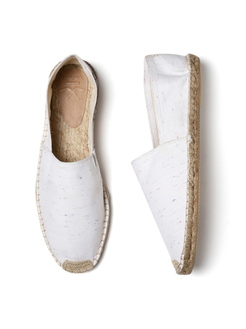 

WROGN Men Off-White Espadrilles with Flecked Effect