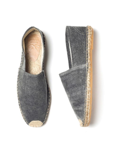 

WROGN Men Charcoal Grey Denim Espadrilles