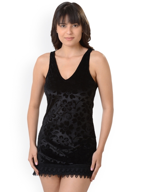 

Da Intimo Black Solid Baby Doll DIB221