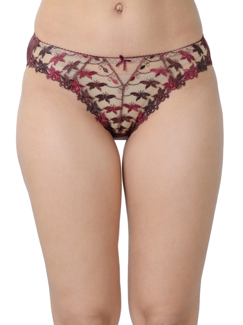 

Da Intimo Women Maroon Lace Briefs DIU246