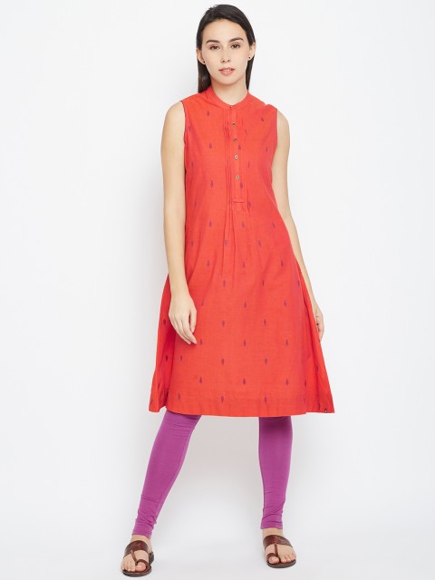 

Biba Women Assorted Woven Design A-Line Kurta
