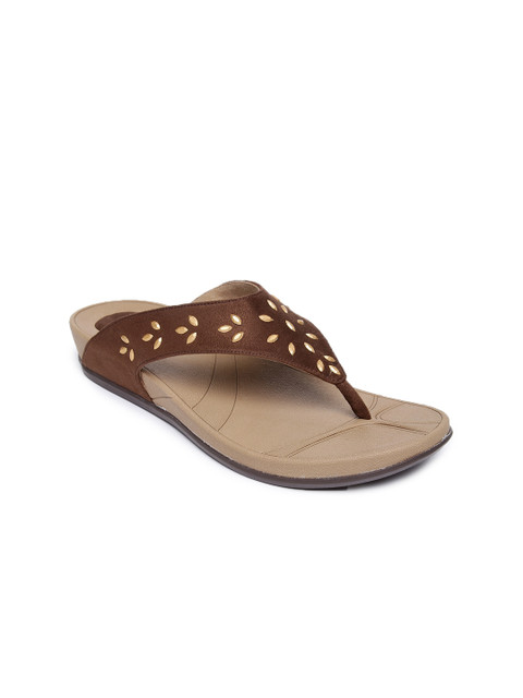 

Inc 5 Women Brown Synthetic Open Toe Flats